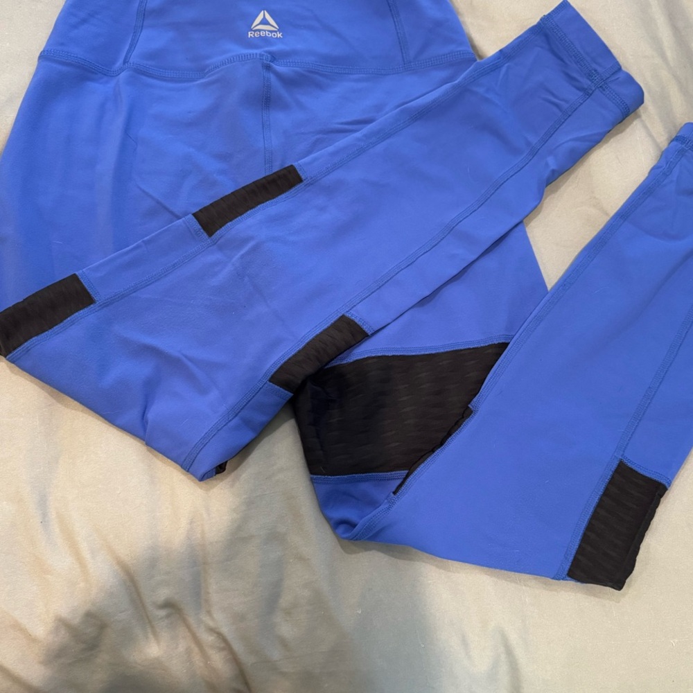 Reebok Kids Blue and Black Leggings
